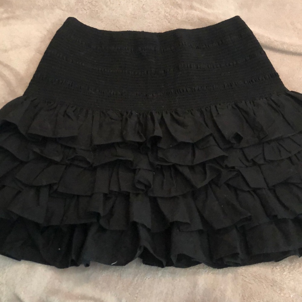 Black Ruffle H&M Mini Skirt